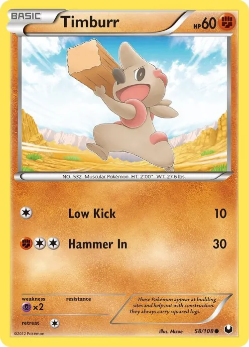 Timburr - Reverse Holo