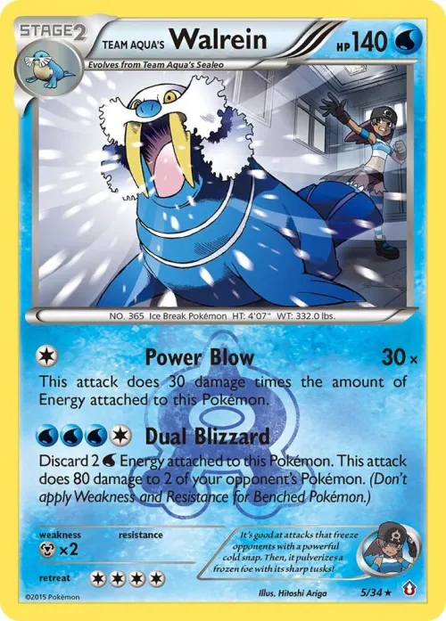 Team Aqua's Walrein - Holo