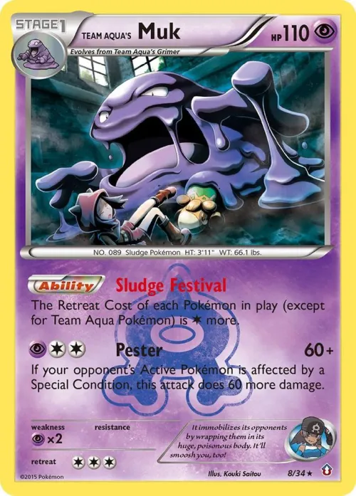 Team Aqua's Muk - Holo