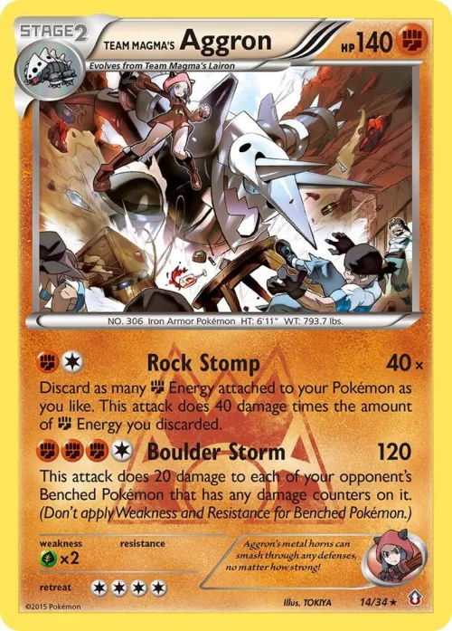 Team Magma's Aggron - Holo