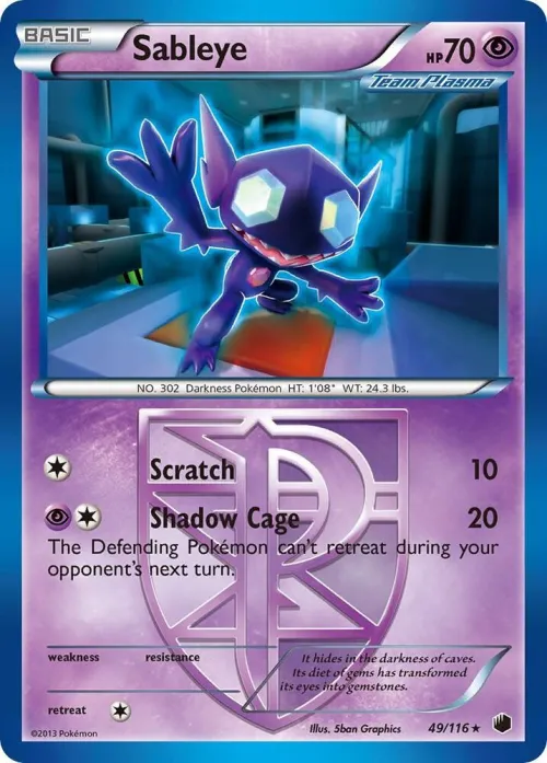 Sableye (Team Plasma) - Reverse Holo