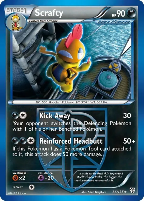 Scrafty (Team Plasma) - Reverse Holo