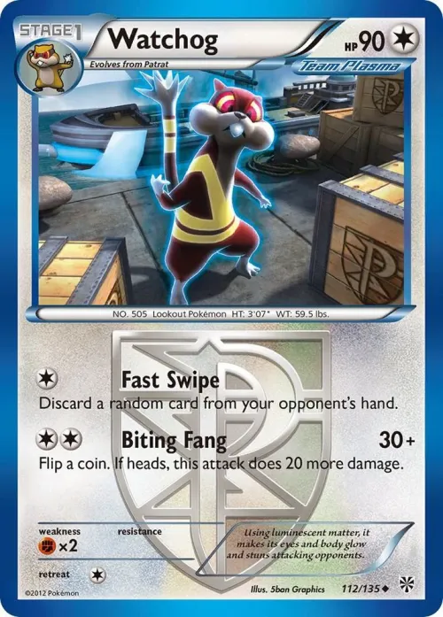 Watchog (Team Plasma) (112) - Reverse Holo