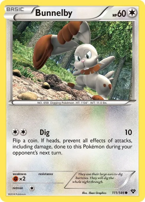Bunnelby - Reverse Holo