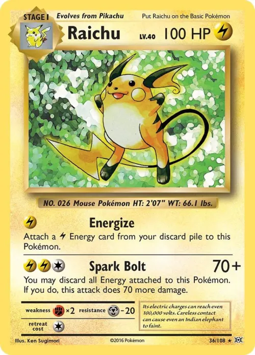 Raichu - Reverse Holo