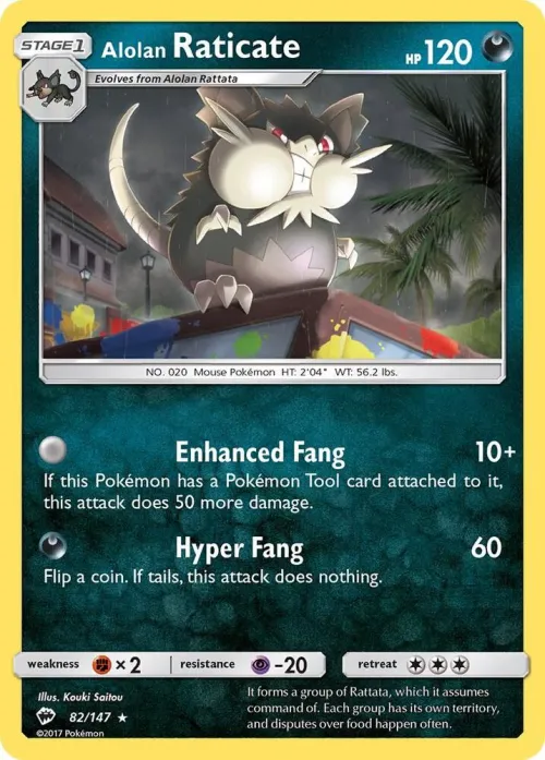 Alolan Raticate - Reverse Holo