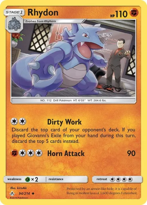 Rhydon - Reverse Holo
