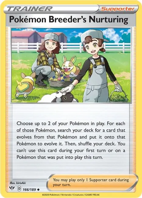 Pokemon Breeder's Nurturing - Reverse Holo