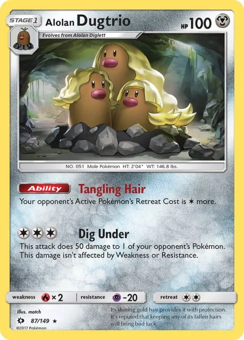 Alolan Dugtrio - Reverse Holo