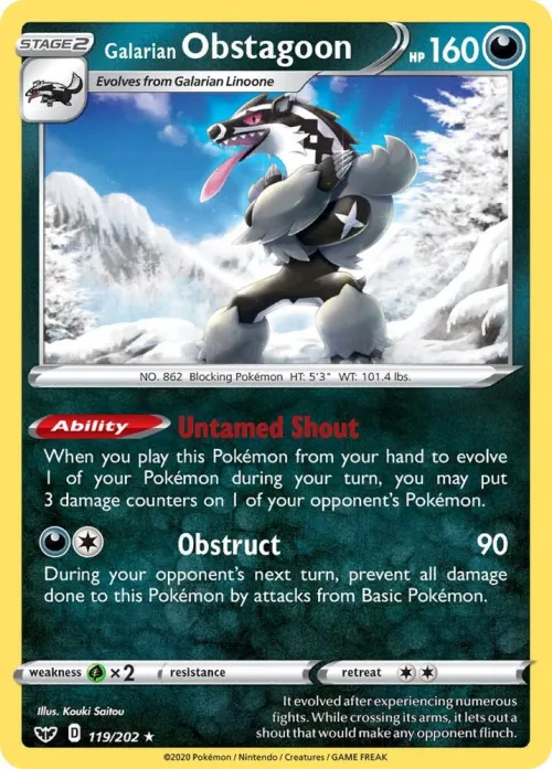 Galarian Obstagoon - Reverse Holo