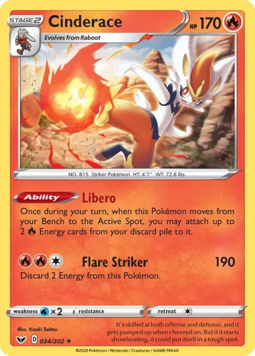 Cinderace (034) - Holo