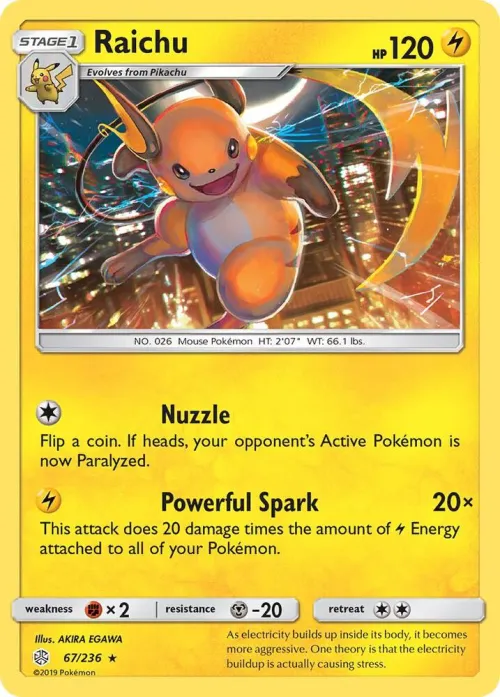 Raichu - Reverse Holo