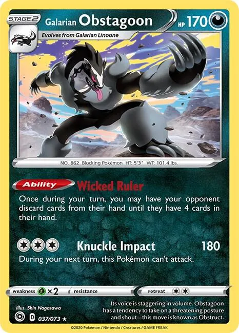 Galarian Obstagoon - Holo