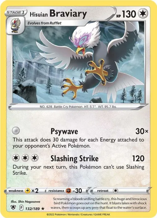 Hisuian Braviary - Reverse Holo