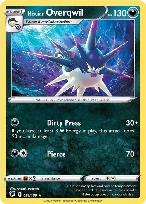 Hisuian Overqwil (91) - Reverse Holo