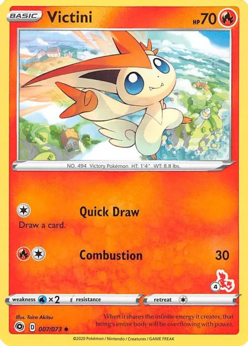 Victini - 4 Cinderace Stamped