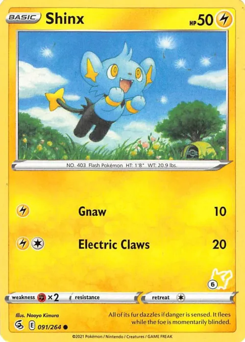 Shinx - 20 Pikachu Stamped