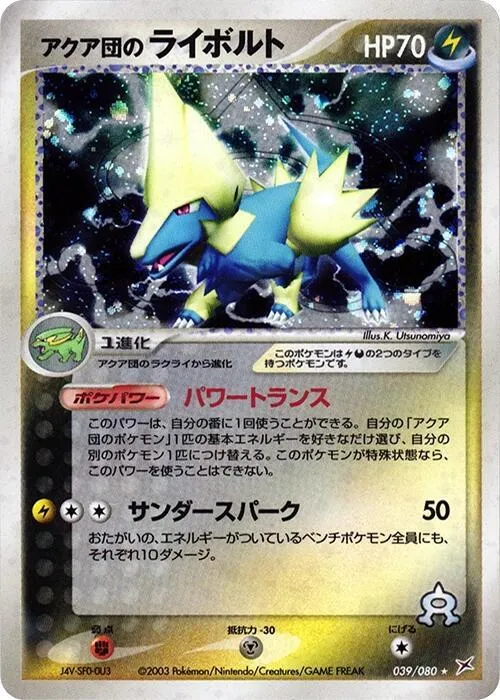 Team Aqua's Manectric - 1st Edition Holo