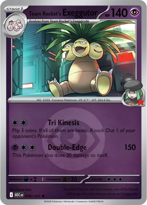 Team Rocket's Exeggutor - Energy Symbol Pattern