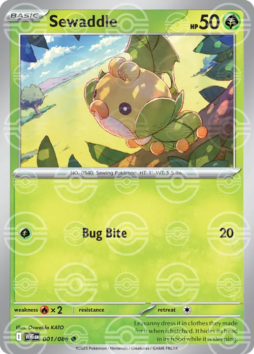 Sewaddle - Poke Ball Pattern