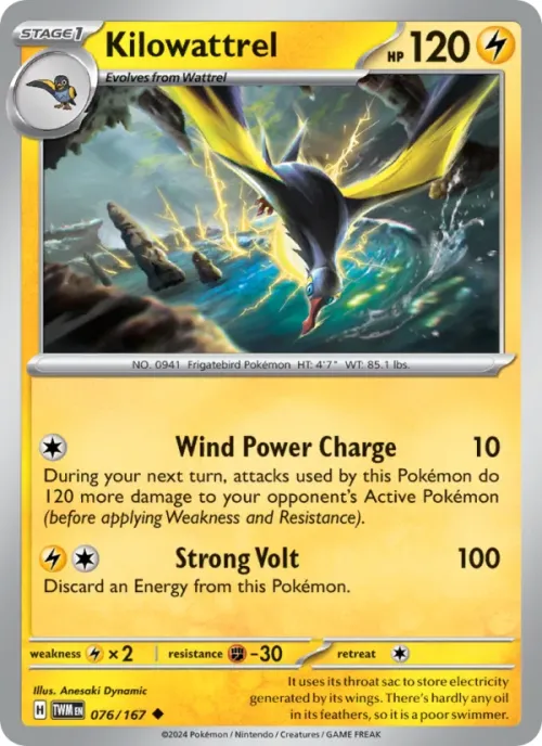 Kilowattrel - Reverse Holo