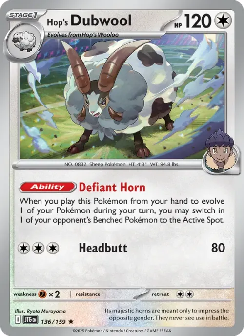 Hop's Dubwool - Reverse Holo