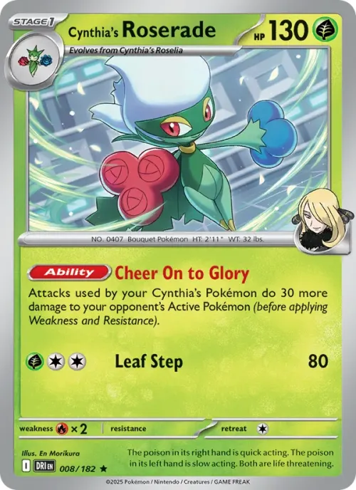 Cynthia's Roserade - Reverse Holo
