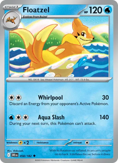 Floatzel - Reverse Holo