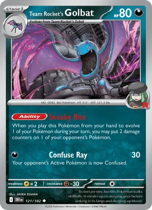 Team Rocket's Golbat - Reverse Holo
