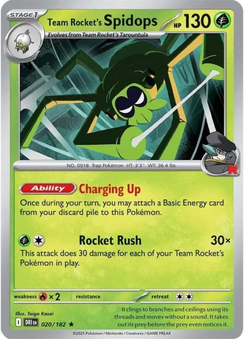 Team Rocket's Spidops - Reverse Holo
