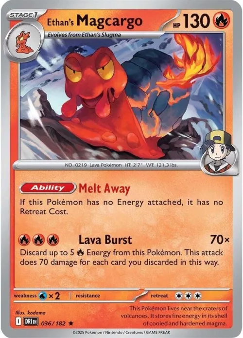 Ethan's Magcargo - Reverse Holo