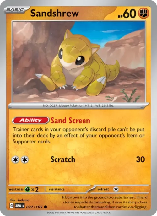 Sandshrew - Reverse Holo