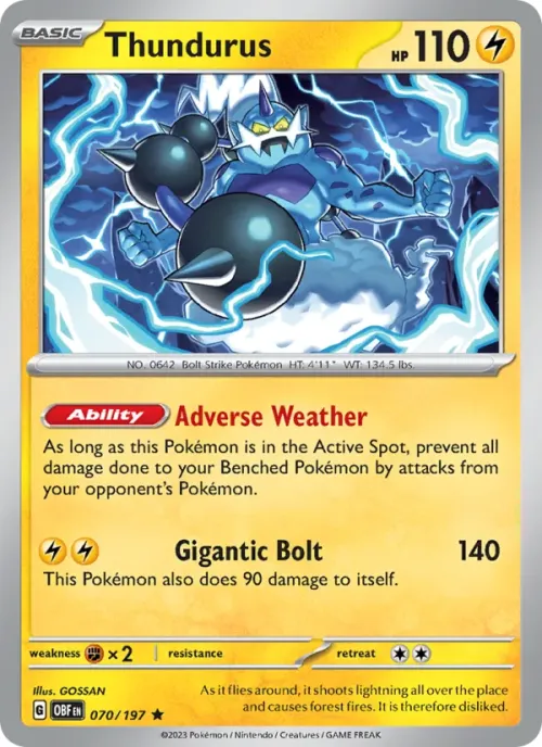 Thundurus - Reverse Holo