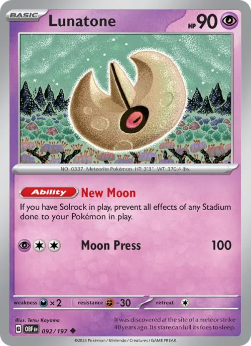 Lunatone - Reverse Holo