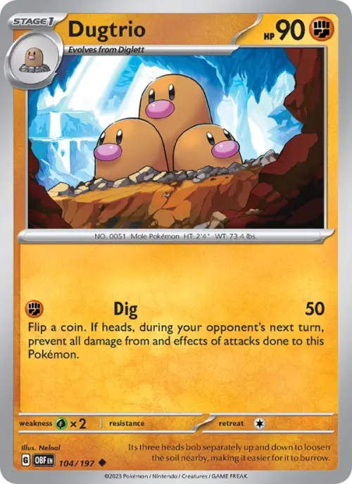 Dugtrio - Reverse Holo