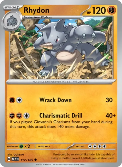 Rhydon - Reverse Holo