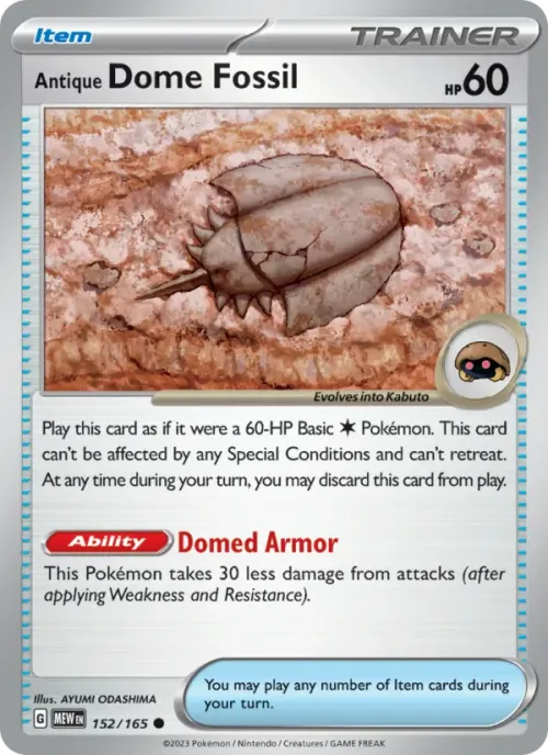 Antique Dome Fossil - Reverse Holo