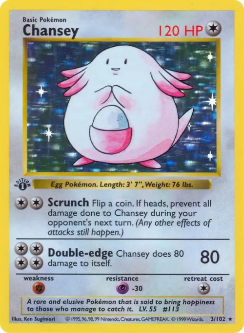Chansey - 1st Edition Holo