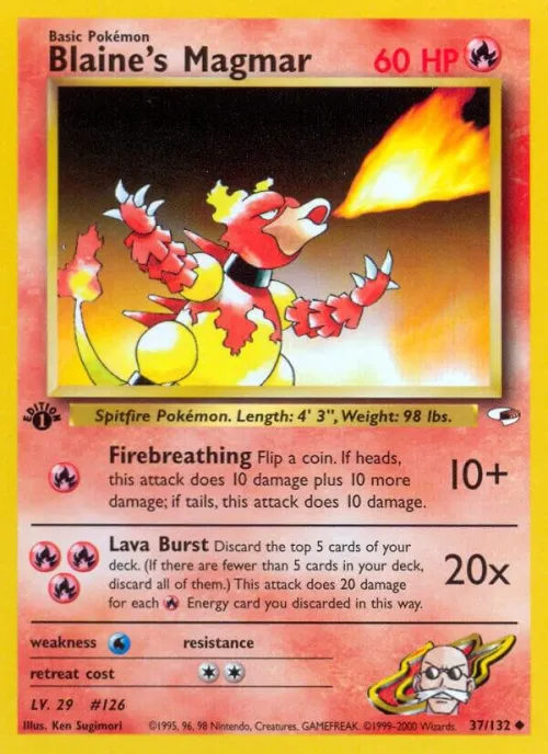 Blaine's Magmar - 1st Edition