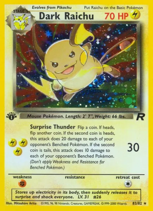 Dark Raichu - 1st Edition Holo