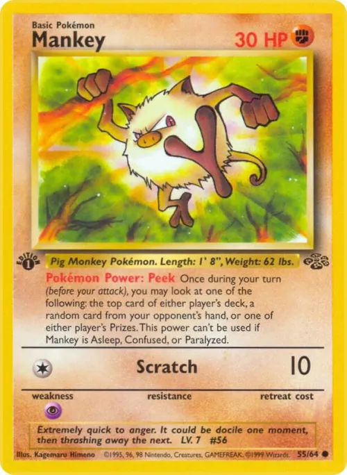 Mankey - 1st Edition