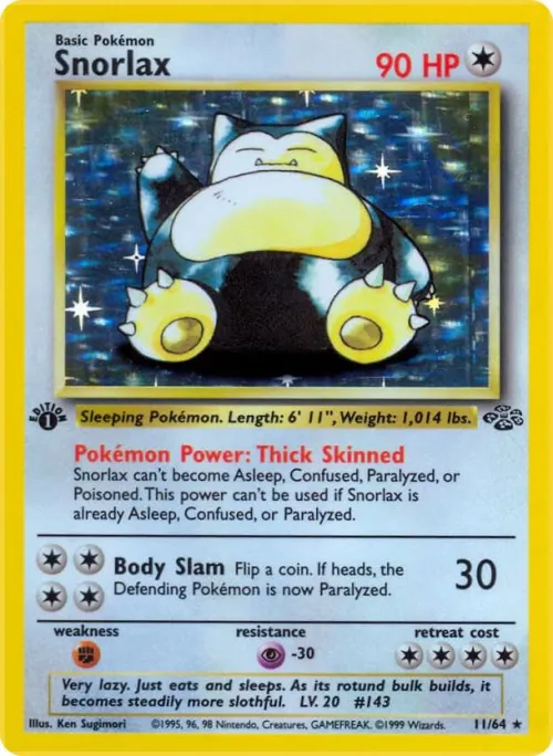 Snorlax (11) - 1st Edition Holo