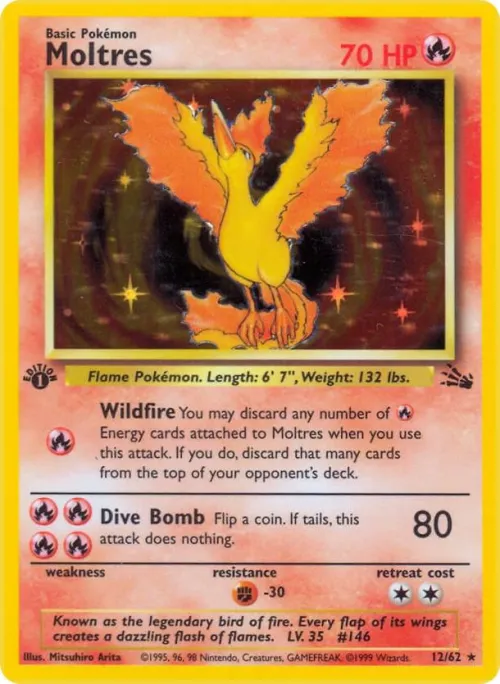 Moltres (12) - 1st Edition Holo