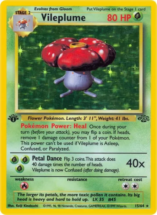 Vileplume (15) - 1st Edition Holo