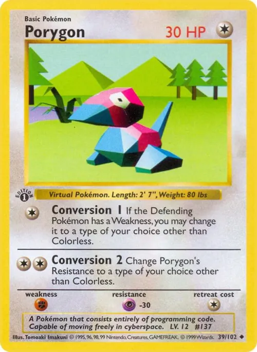 Porygon - 1st Edition