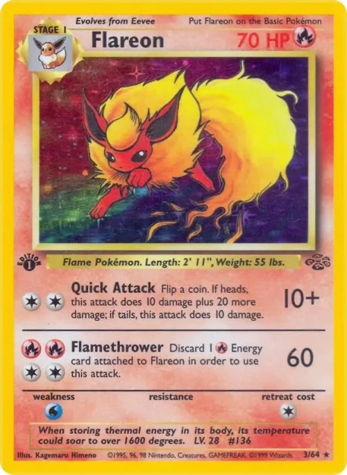 Flareon (3) - 1st Edition Holo