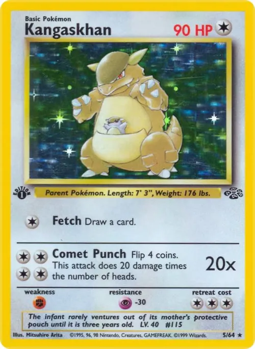 Kangaskhan (5) - 1st Edition Holo