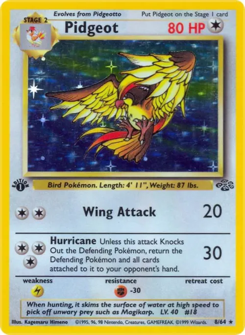 Pidgeot (8) - 1st Edition Holo