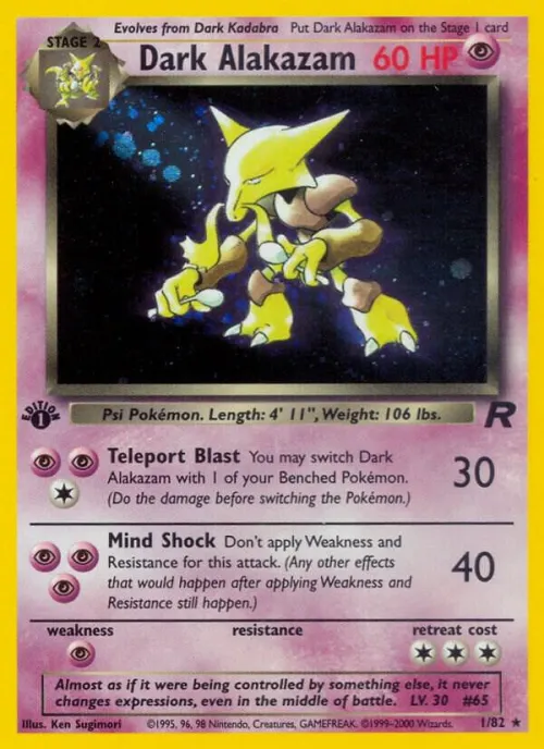 Dark Alakazam (1) - 1st Edition Holo