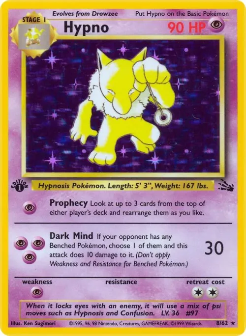 Hypno (8) - 1st Edition Holo